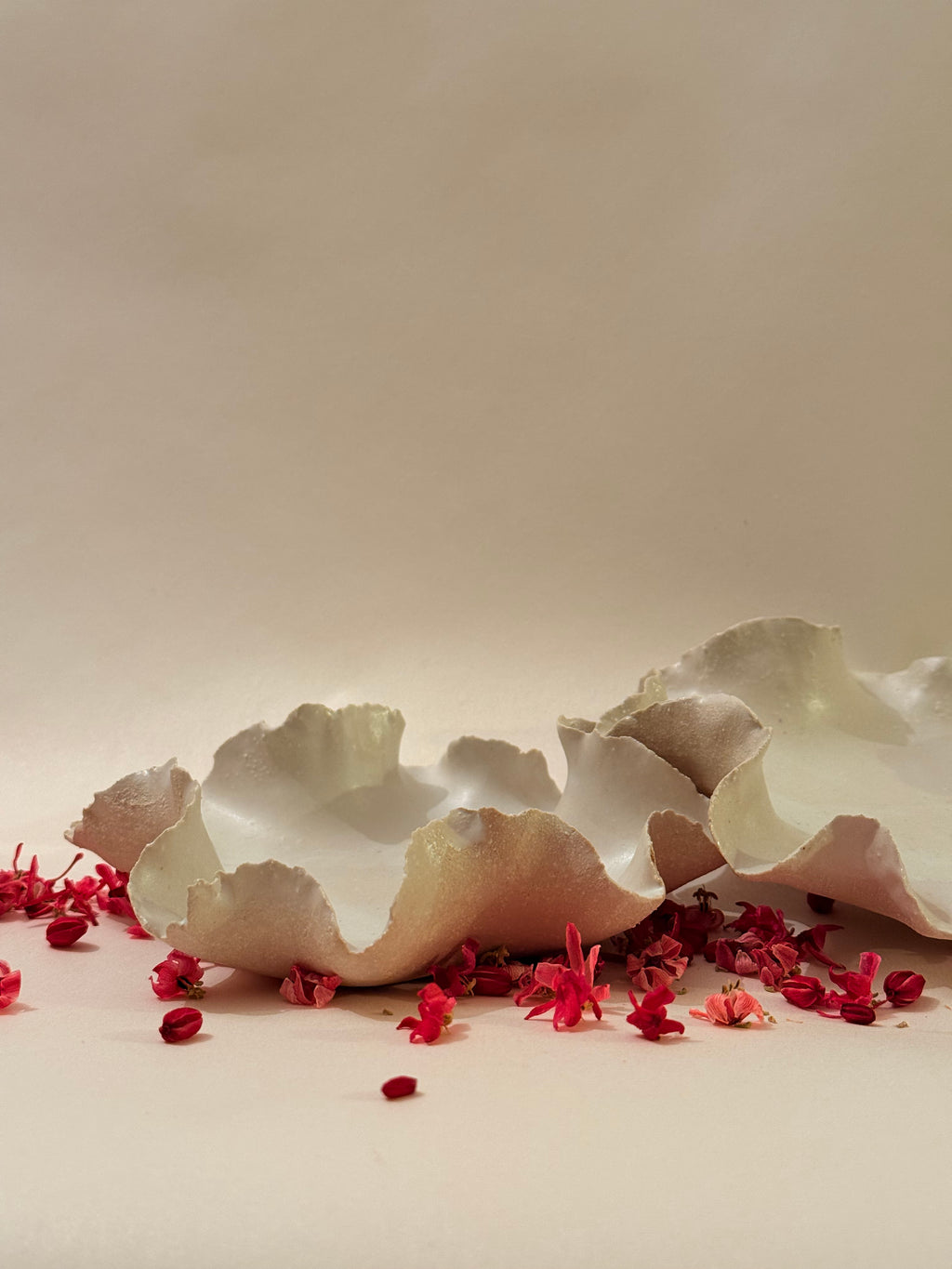 Coupelle « Anémone » - Grès blanc