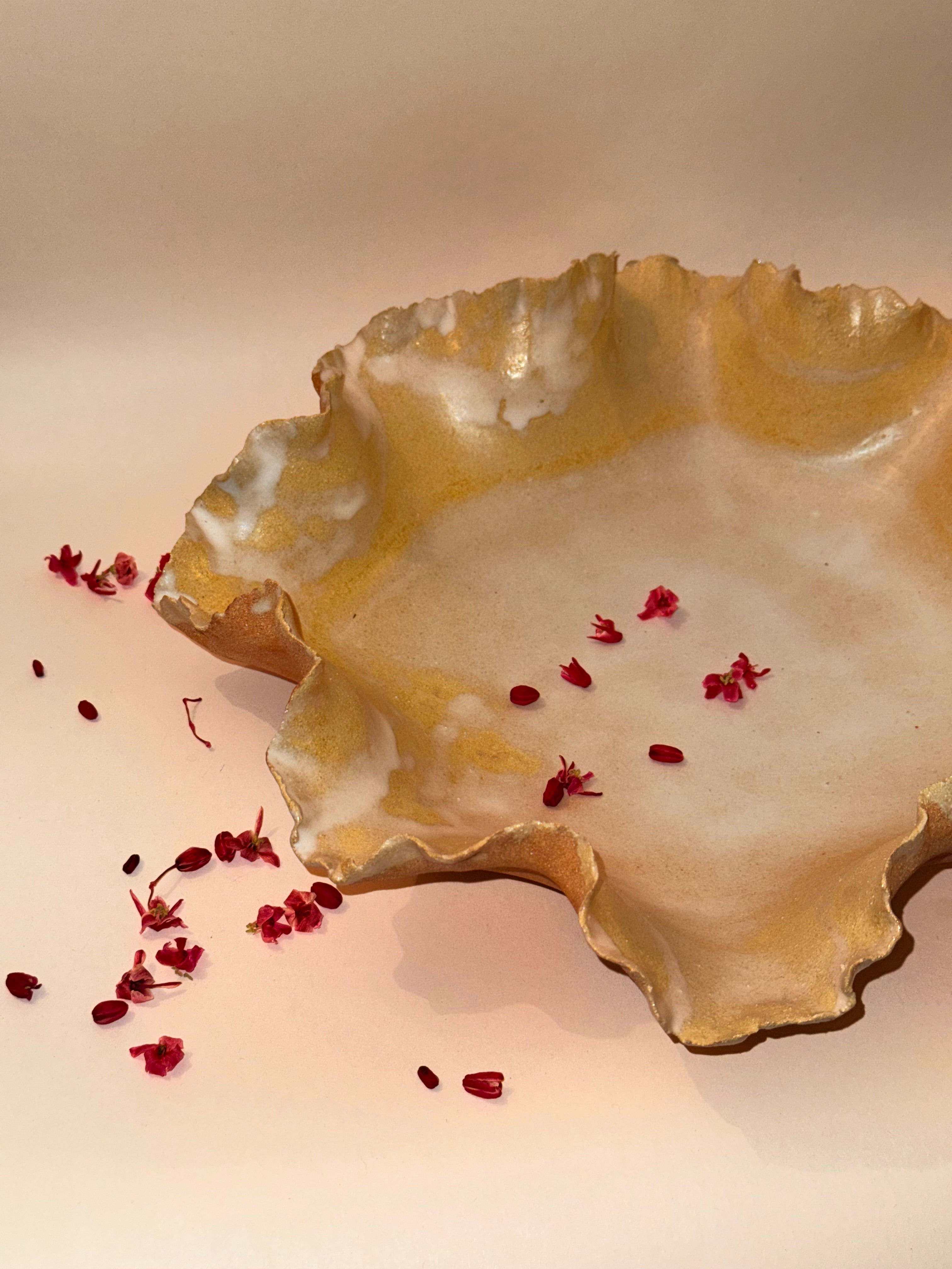 Saladier « Anémone » - Grès roux