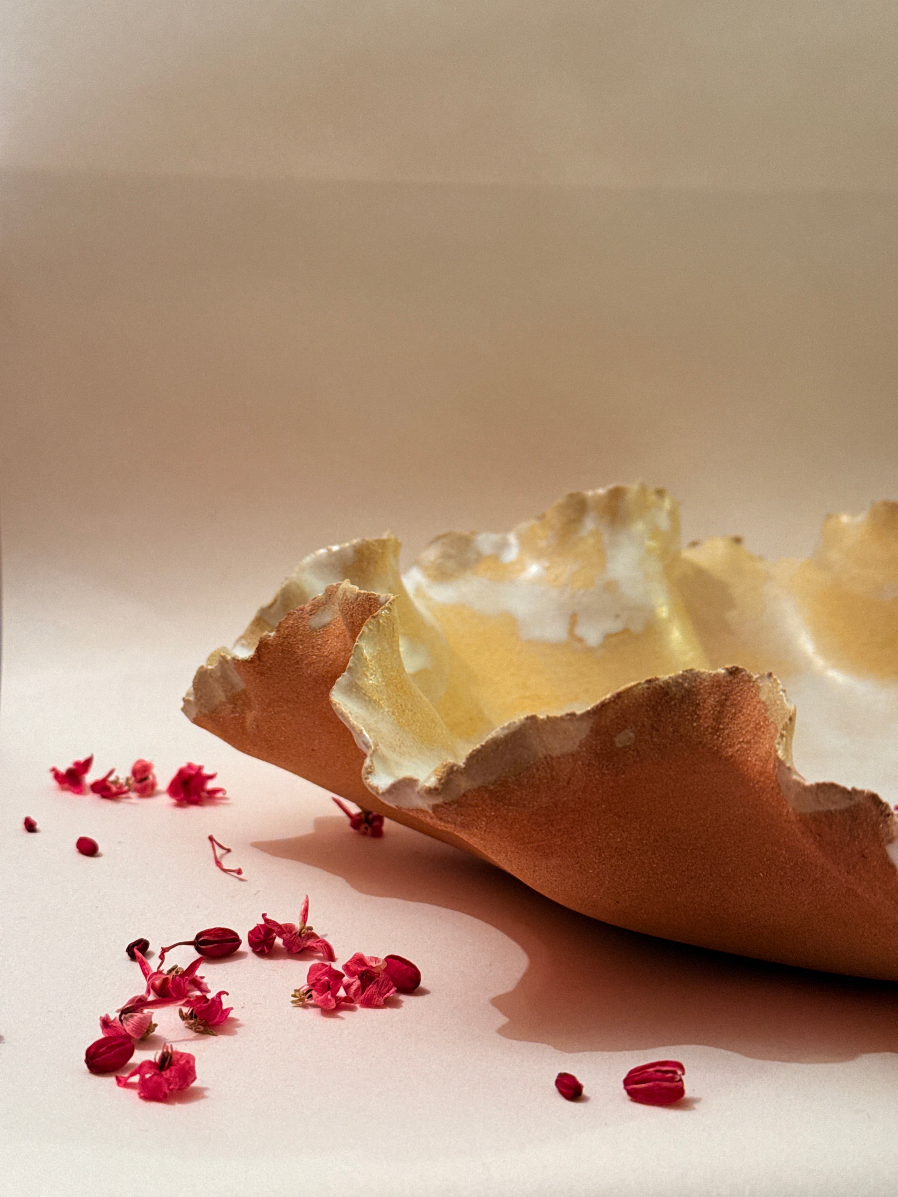 Saladier « Anémone » - Grès roux