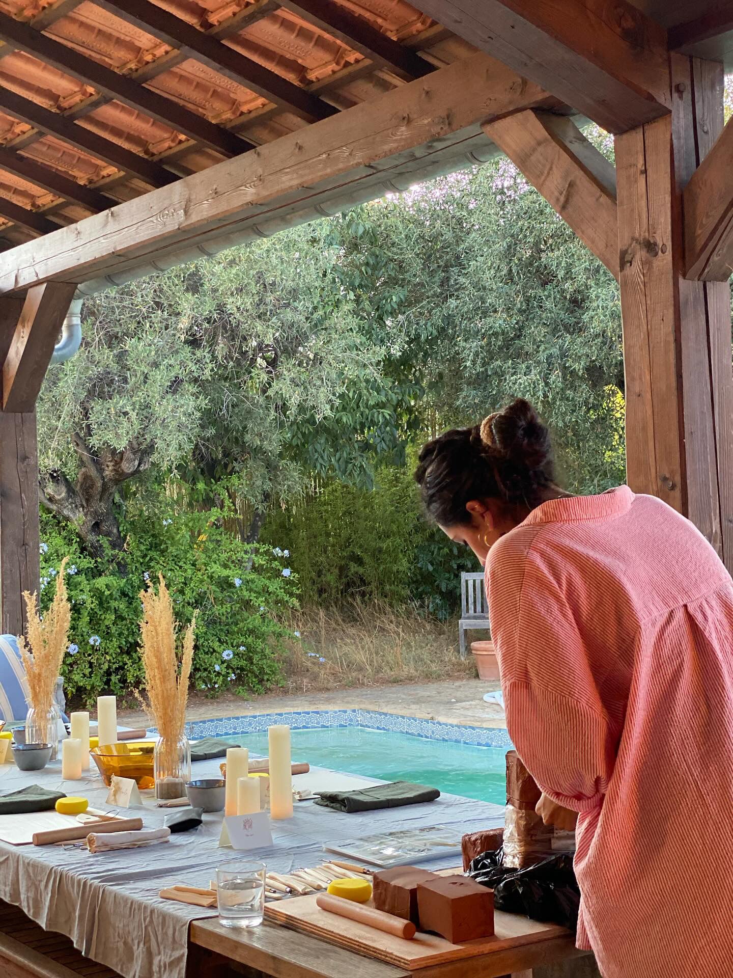 Atelier en plein air, toulon, maison lola michele, poterie, ceramique,nature, meditation, activité, loisirs, atelier à domicile, sur demande