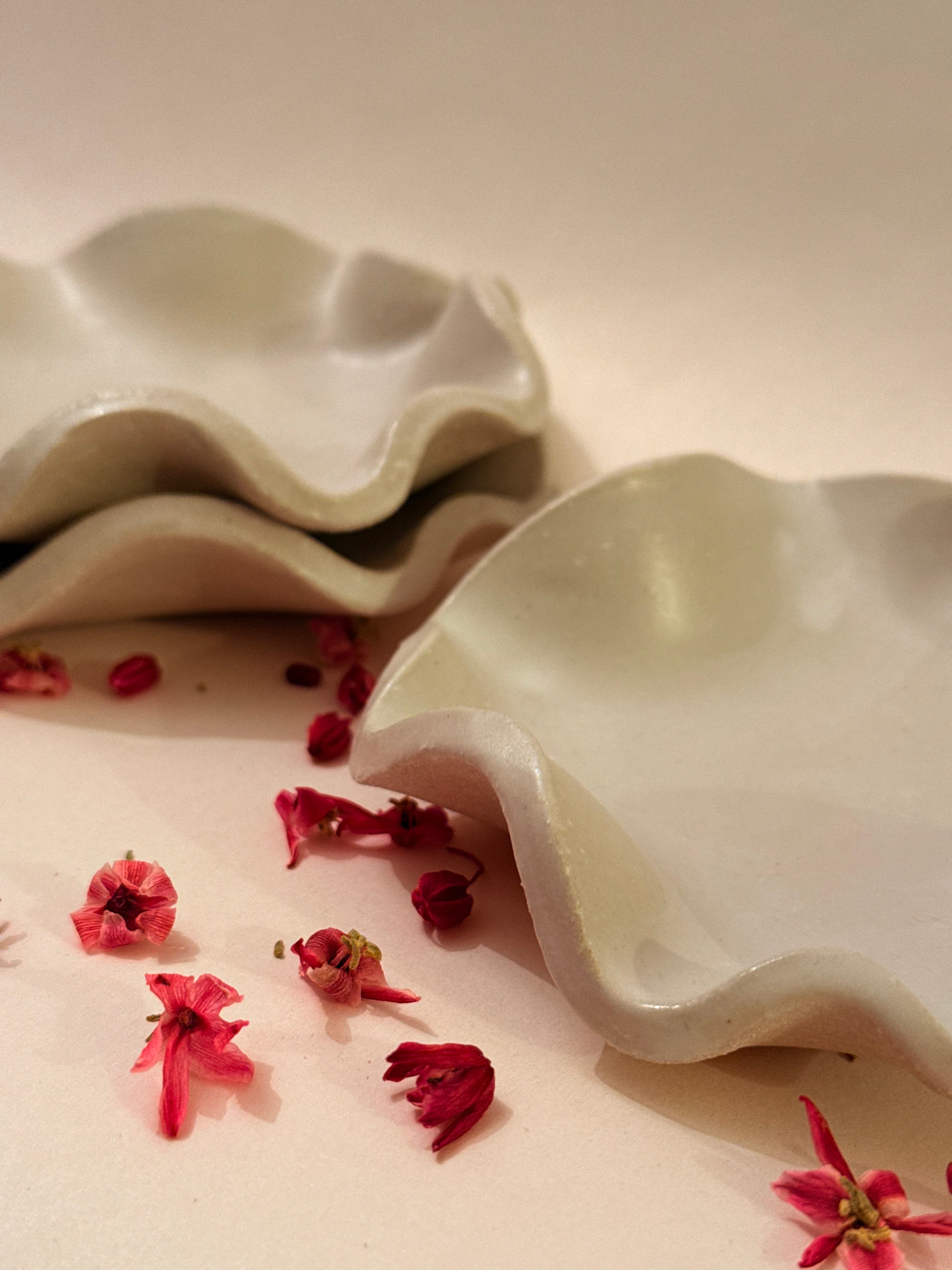 Coupelle « Méduse » - Grès blanc