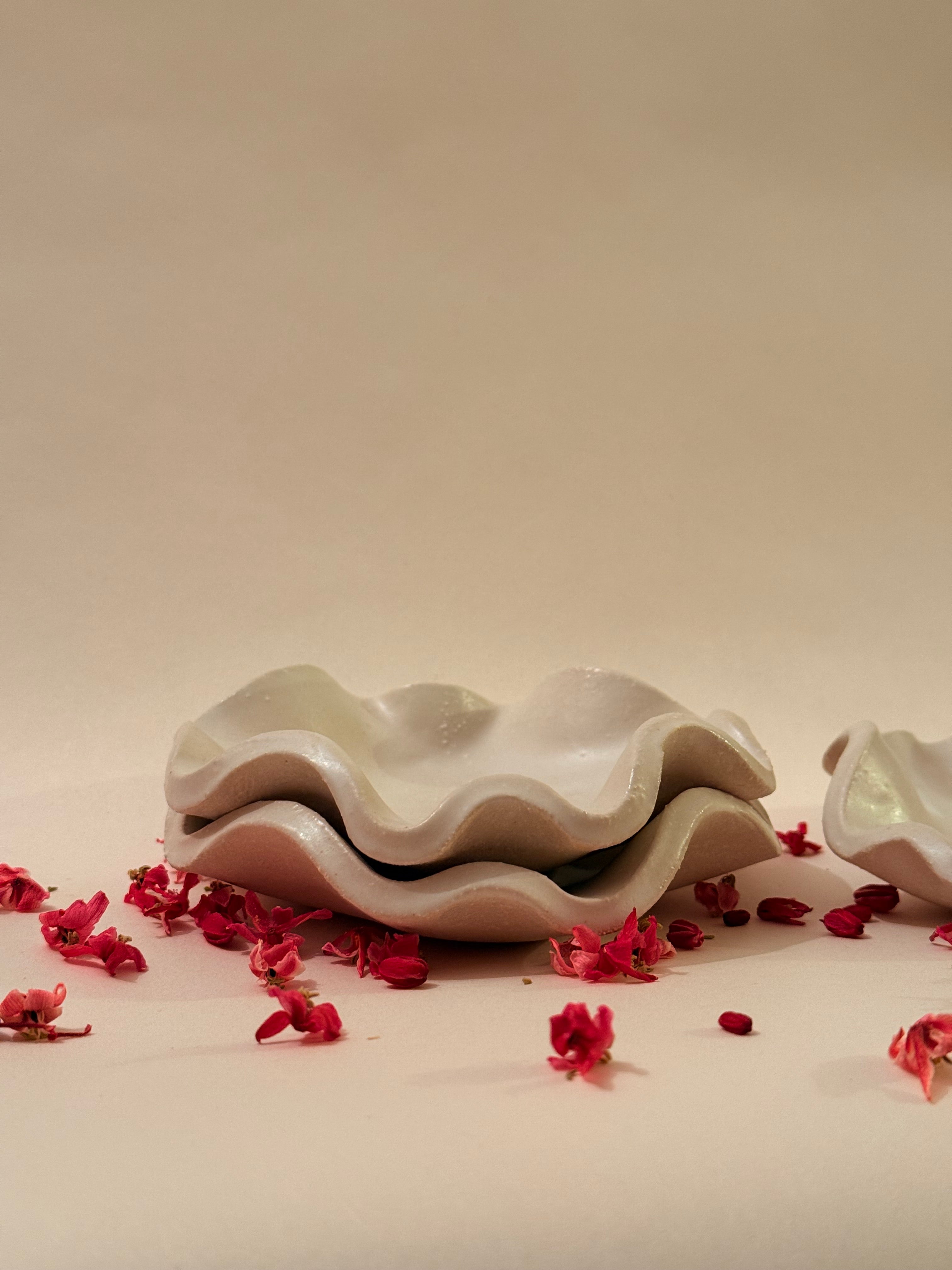 Coupelle « Méduse » - Grès blanc