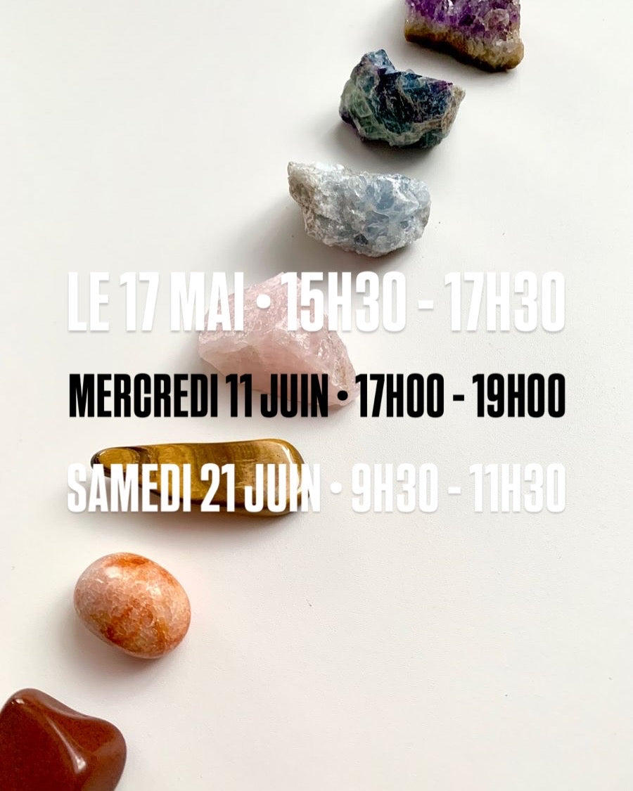 ANCRAGE & VIBRATION : Pierres, terre et intuition - Les Ateliers Vimagics