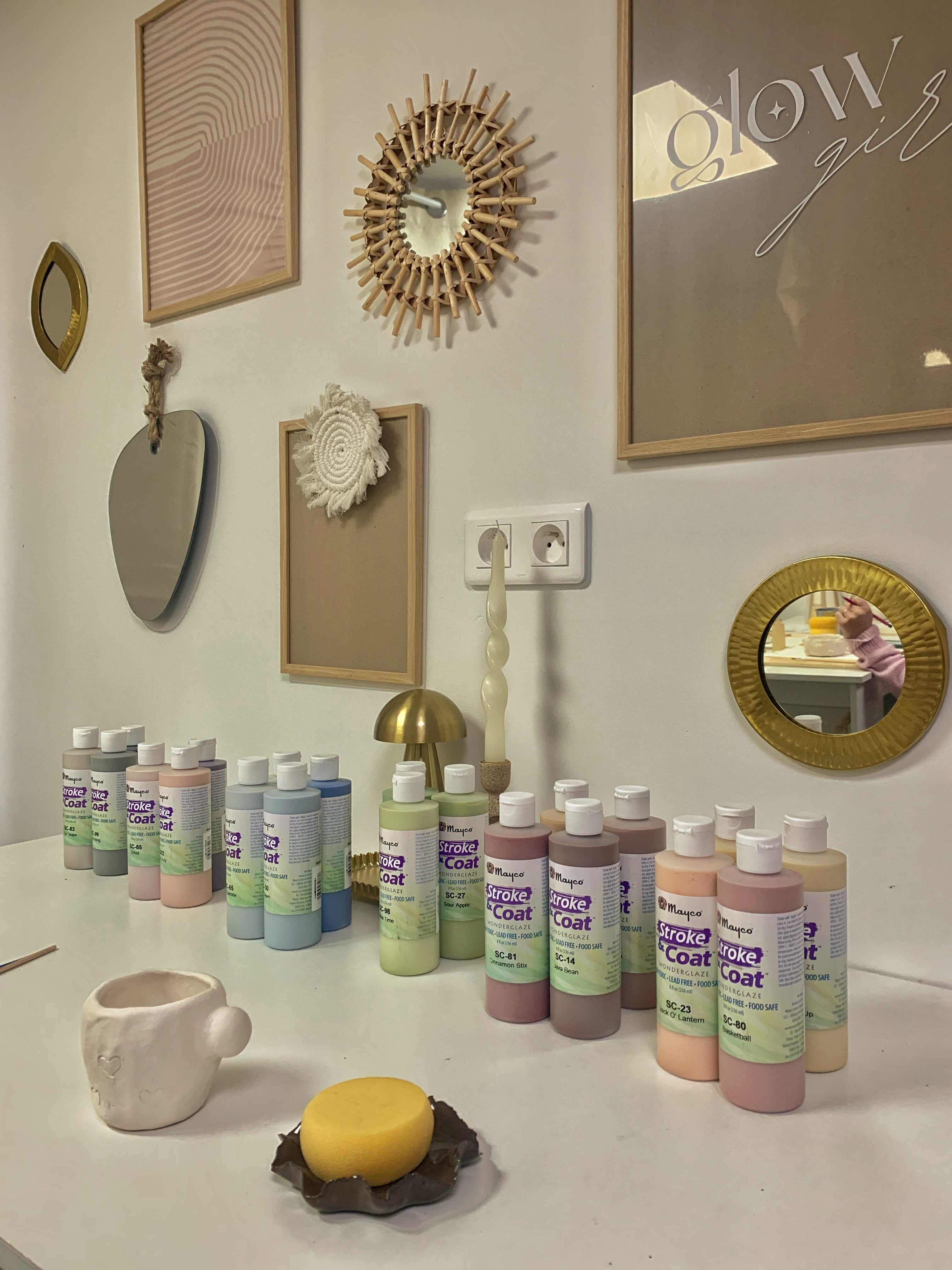 Atelier de groupe, toulon, maison lola michele, poterie, ceramique, peinture sur céramique, atelier créatif, nails by omg, omg beauty