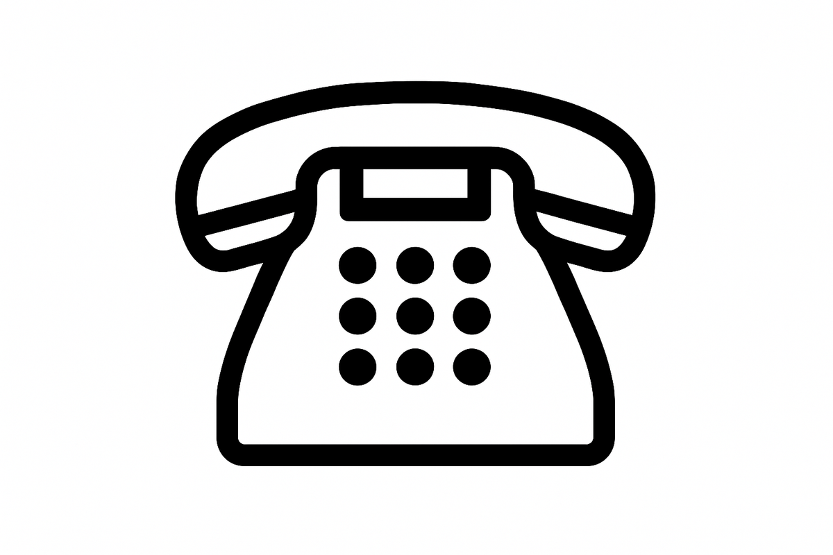 téléphone dessin emoji noir